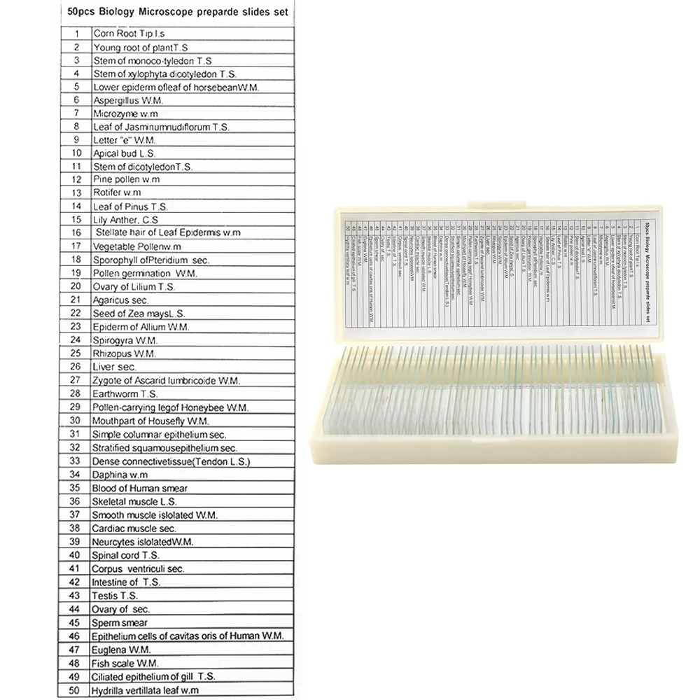 50PCS/Set Coverslips Glass Microscope Parts Fresh Animal Plants Insects Tissues Specimens Sample Slides Cover Slips | Инструменты