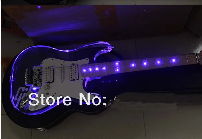 Бесплатная доставка Новый красивый кристалл акриловые F Stratocaster пользовательские