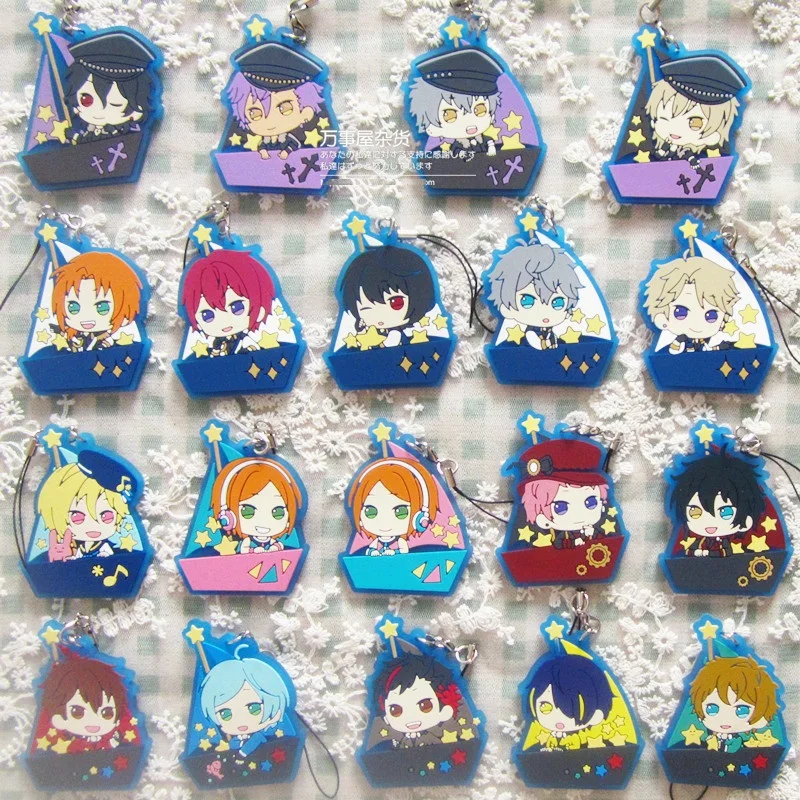 Ensemble Stars Anime Idol High School Game Team Trickstar Boat Ver резиновый брелок|games anime|japanese animekeychain anime |