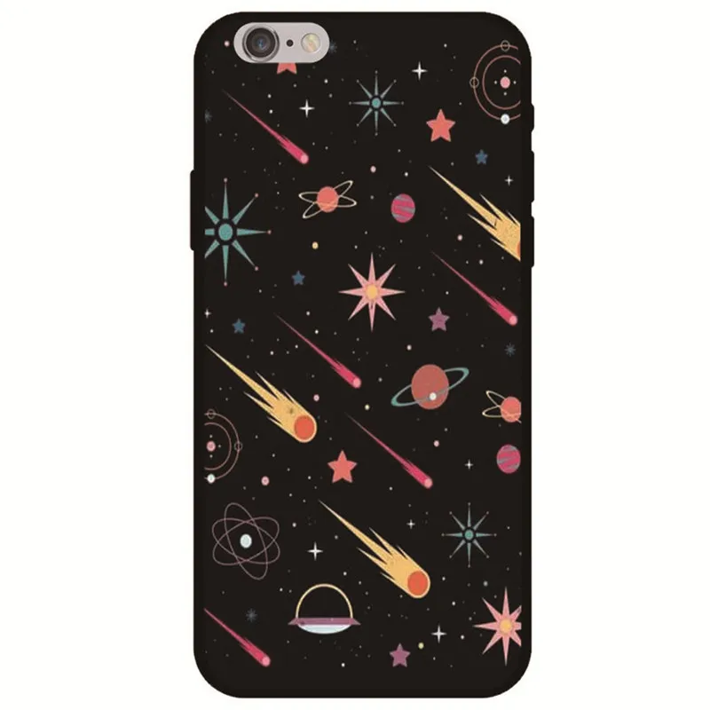 Мягкие силиконовые чехлы из ТПУ для iPhone X чехол телефона Модный Planet Moon iphone 6s 6 7 8Plus