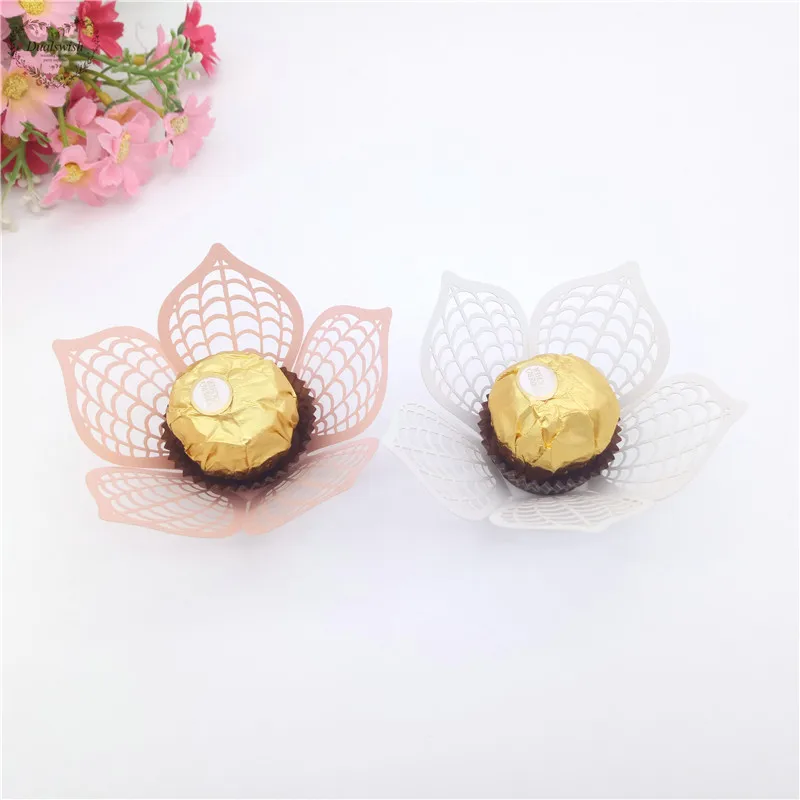 

Dualswish 50pcs Laser Cut Candy Box Chocolate Bar Party Favors And Gifts Birthday Party Decoration Kids Wedding Decoration