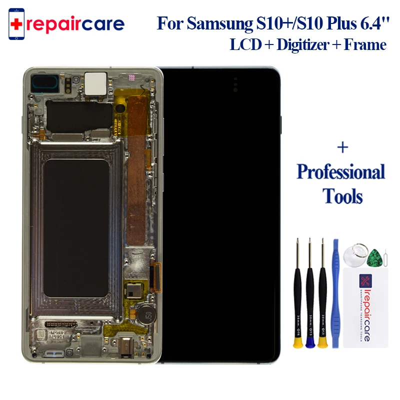 ЖК дисплей с сенсорным экраном и дигитайзером в сборе для Samsung Galaxy S10 Plus SM G9750 G975F