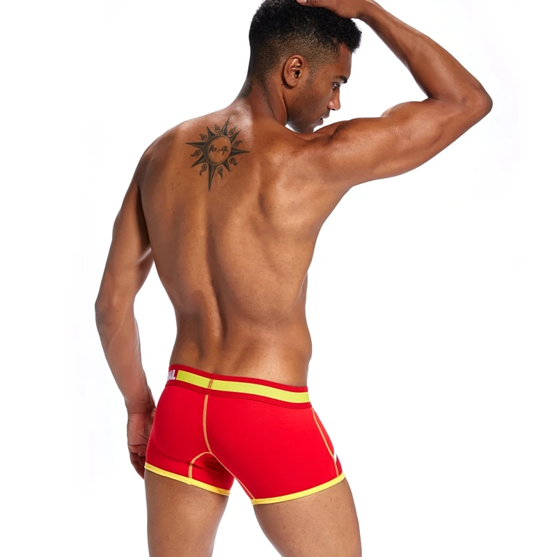 JOCKMAIL Брендовые мужские трусы-шорты из хлопка, сексуальное мужское нижнее белье, мужские трусы, легкие мужские трусы, шорты, сетчатые дышащие u-образные выпуклые сумки