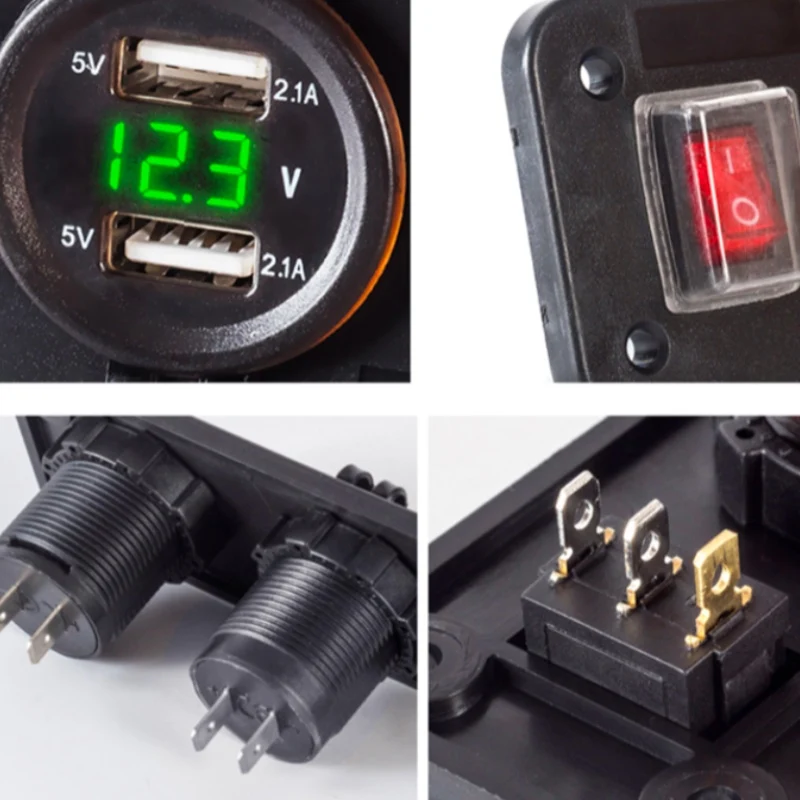 Розетка для автомобильного прикуривателя 4 USB Автомобильное зарядное устройство