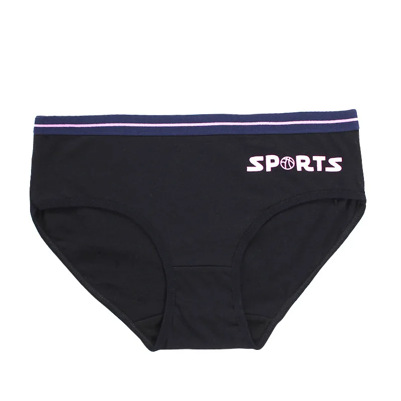 Черный Young Girls Lingerie 6-14years Teenager Underwear For Girl Cotton Children Panties Kids Thong Underwear Baby Briefs - Цвет: Черный