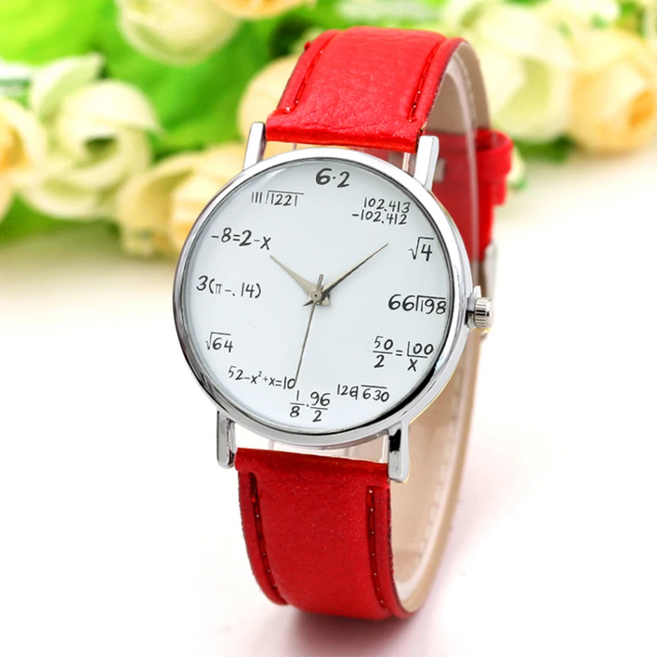 Женские кварцевые часы ремешок из искусственной кожи