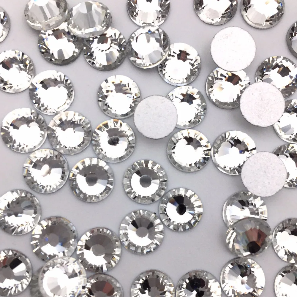 Новые SS3 и SS34 кристалл белый страз Камни Дизайн ногтей глиттер Flatback горный
