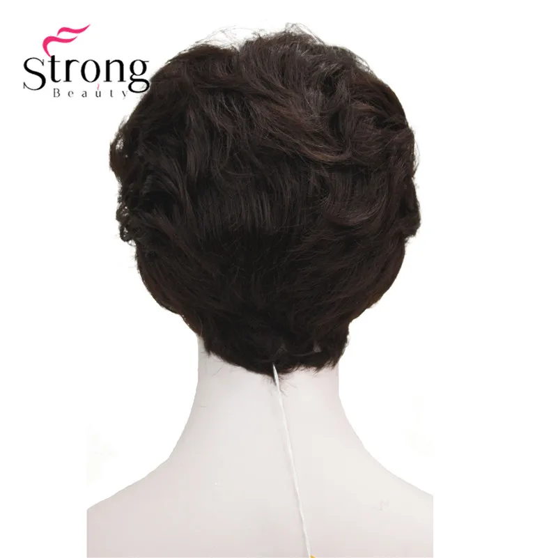 StrongBeauty женский короткий синтетический парик из натуральных волос, светильник, парик из коричневых волос
