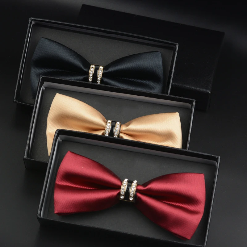 Модный галстук бабочка 2019 мужской однотонный свадебный смокинг брендовые