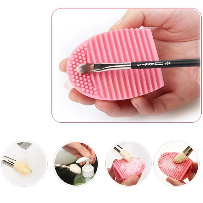 BBL 1 Piece Makeup Brush Cleansing Silicone Glove Egg Cleaner Brushes Washing Scrubber Board Cosmetic Clean Tools | Красота и