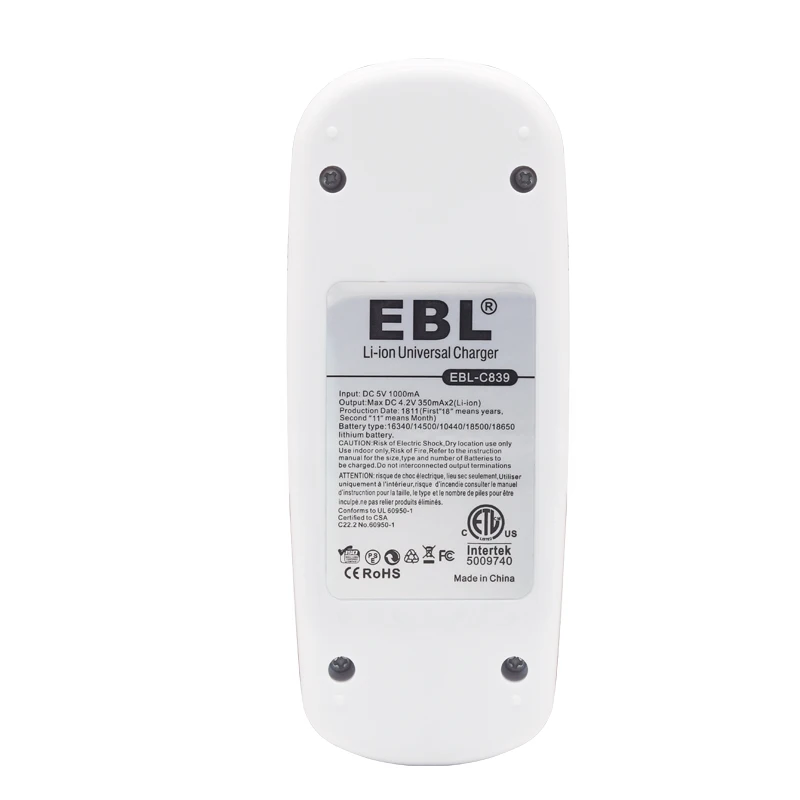 EBL 43x117 мм 18650 зарядное устройство литиевая батарея Универсальное Smart мульти