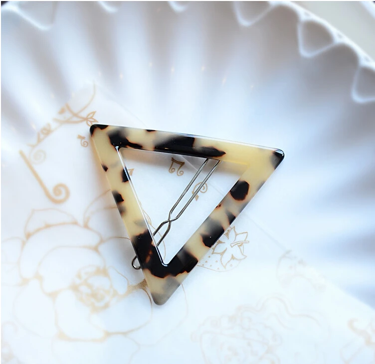 Новые модные заколки для волос леопардового цвета треугольные девочек женские