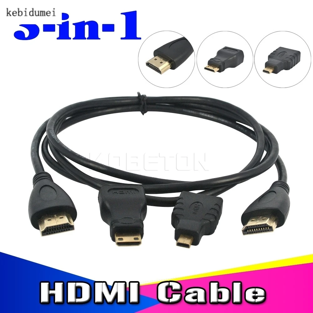 V1.4 Gold адаптер для плакировки конвертер HDMI совместимый мини Micro кабель Xbox 360 HDTV