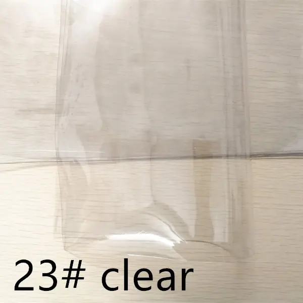 23 clear 7,6*12 дюймов синтетический 0,8 мм толстый твердый ПВХ водонепроницаемый винил кожа ткань для DIY аксессуары - Цвет: 23 clear