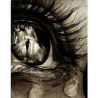 Набор для алмазной вышивки сделай сам, картина с рисунком из квадратныхкруглых страз, с рисунком в виде слезы черных и белых глаз, 5D