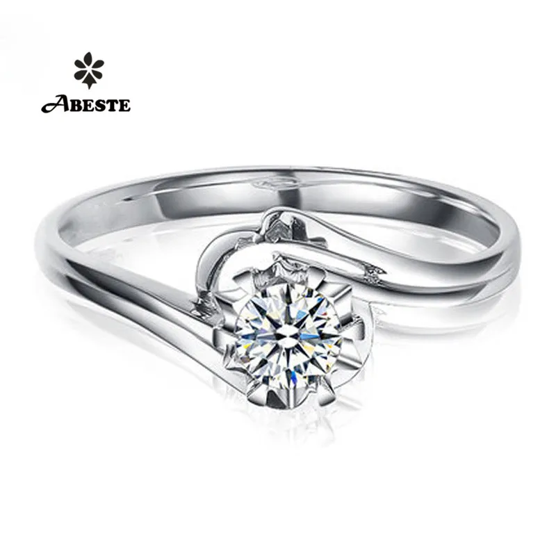 ANI 18K твердое белое/желтое/розовое золото (AU750) 0 3 CT сертифицированное обручальное