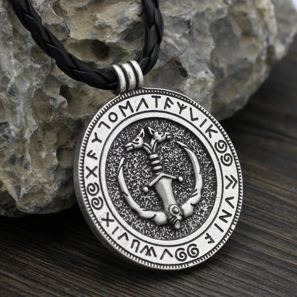 Viking Men Odin Wolf In Vanir меч с Скандинавская Руна drakkkar кулон ожерелье ювелирные