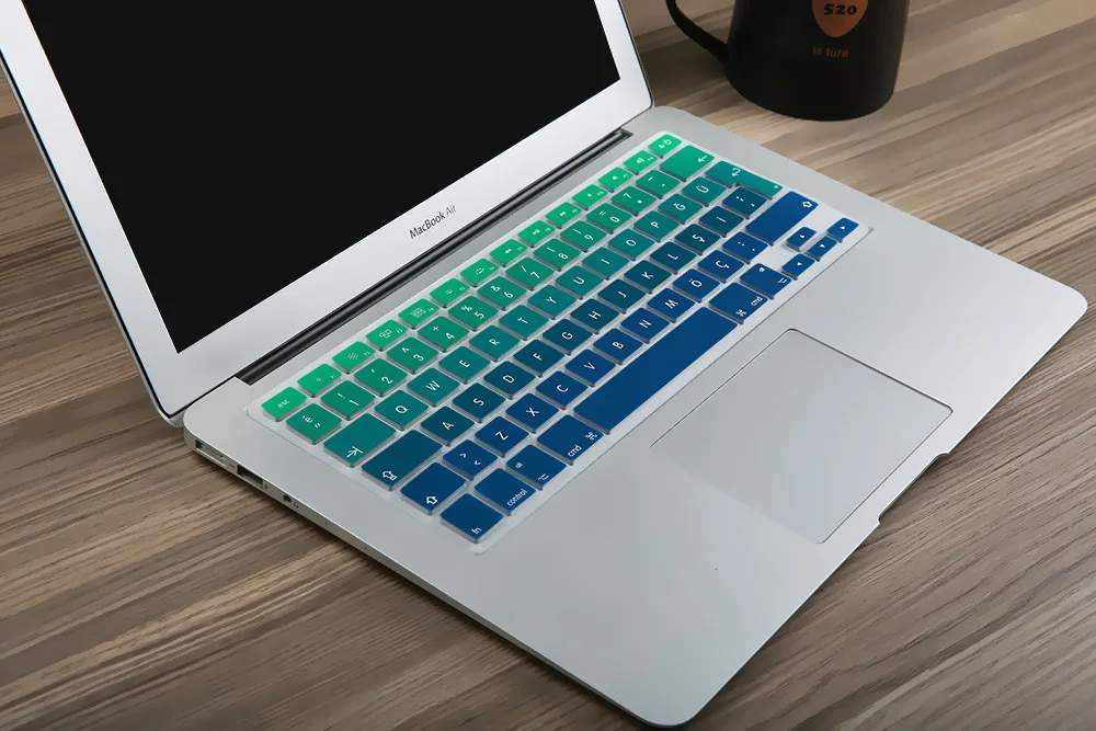 Градиентная Клавиатура Обложка кожи для Турции MacBook Air 13 Pro 13 15 retina силиконовые турецкие евро наклейки на клавиатуру