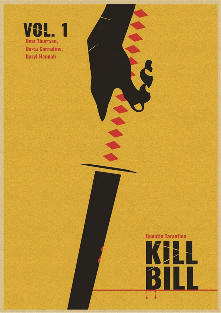 Kill Bill Vol.1 классический Квентин фильм крафт-бумага постер для бара/Кафе Ретро плакат декоративной живописи