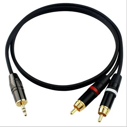 3 5 мм штекер Джек AV 2 RCA Мужской стерео Музыка Аудио Кабель AUX для Mp3 Pod Телефон ТВ