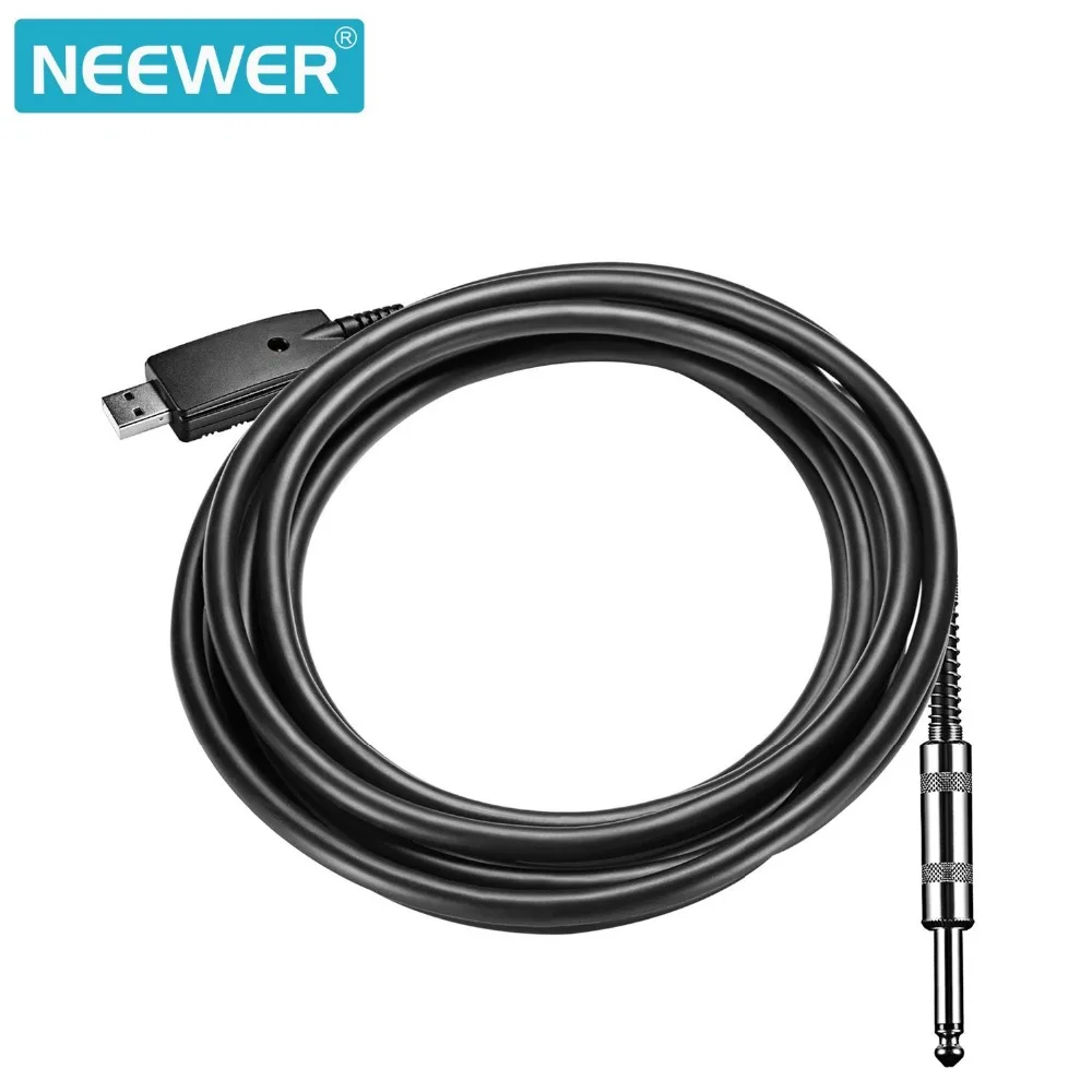 Neewer 10 ноги usb интерфейс штекер 6 35 мм 1/4 дюйма Электрический конвертер для гитары