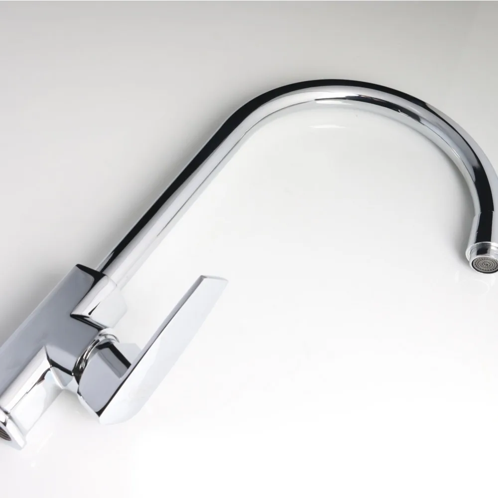 Stainless Steel Kitchen Sink Faucet Hot And Cold Mixer Taps Wash Dish Single Handle Hole | Обустройство дома