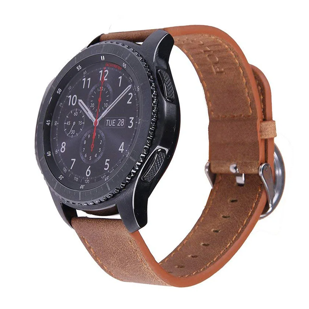 Кожаный ремешок 22 мм для samsung Galaxy Watch 46 мм/gear S3 наручный ремешок для huawei Watch GT 2 1 46 мм/2 Pro браслет