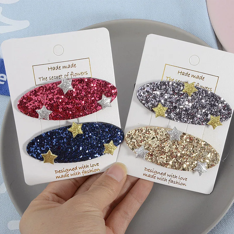 2 шт. детские заколки для волос с блестками | Детская одежда и обувь