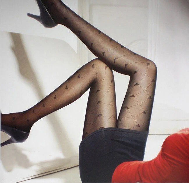 LNRRABC сексуальные женские колготки кружевные с сердечником жаккардовые тонкие на