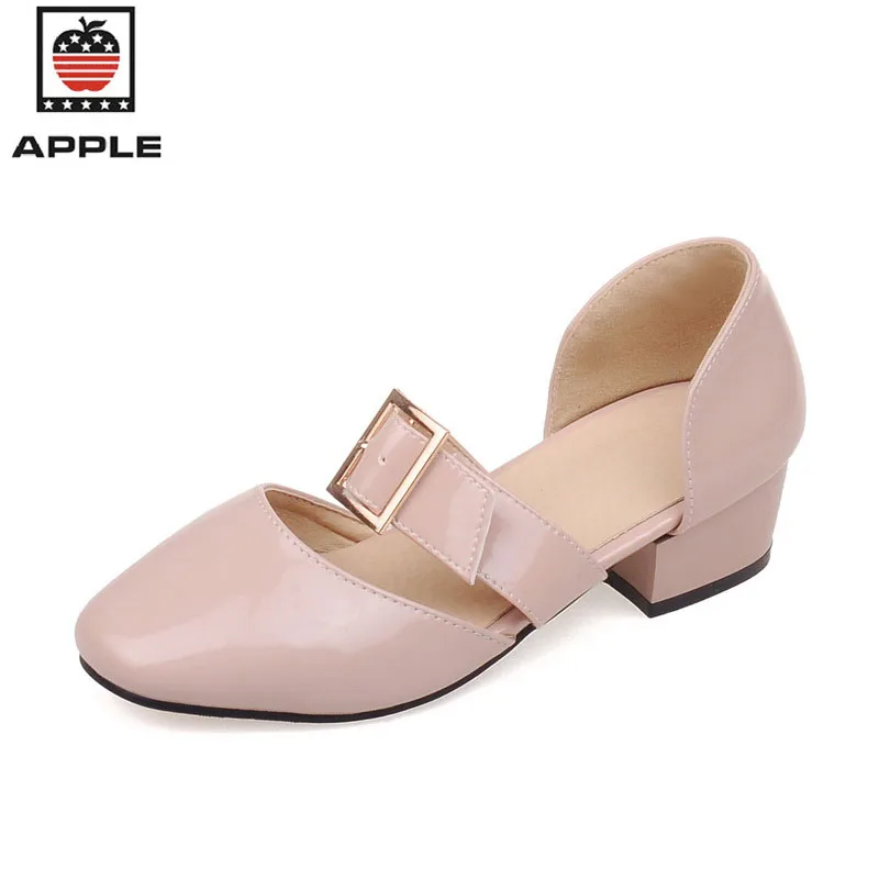 Apple новое лето женщины сандалии низкий каблук лодыжки wrap Гладиатор мода красный