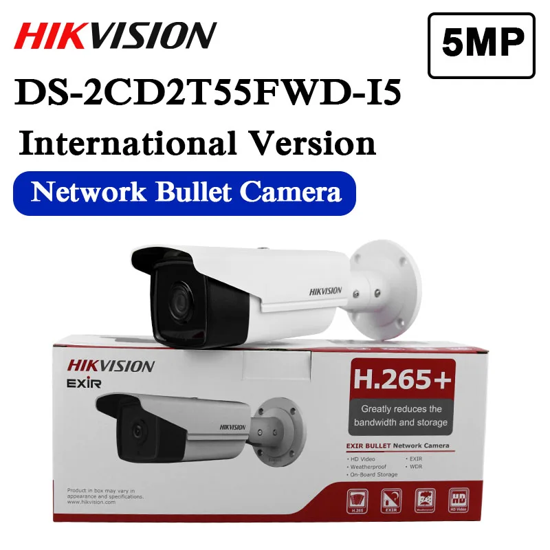 Бесплатная доставка hikvision английская версия DS-2CD2T55FWD-I5 Замена DS-2CD2T55-I5 5MP