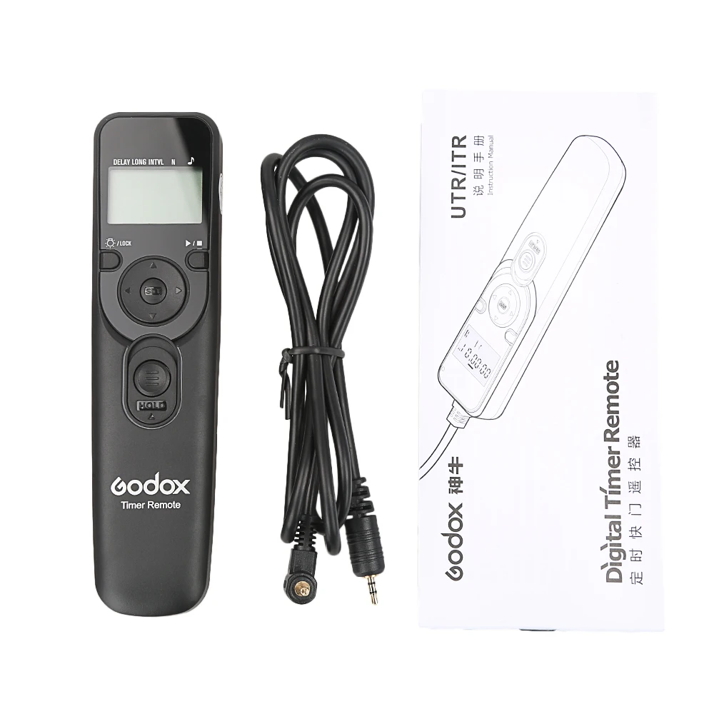 Godox Digital Timer Remote UTR-C1/C3/N1/N3/S1 with LCD Panel illuminated Replaceable Cable Shutter Release Controller For Camera |