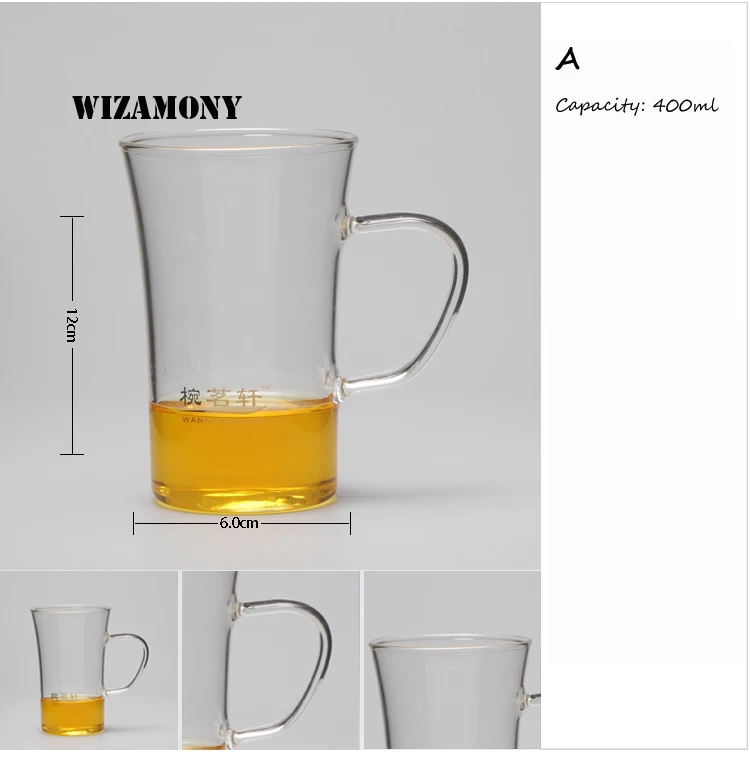 WIZAMONY Горячая распродажа! Чайный набор, чайный горшок из жаропрочного стекла, чайный кувшин, ярмарка, кружка Cha hai Gongdao, емкость чайной чашки 400 мл