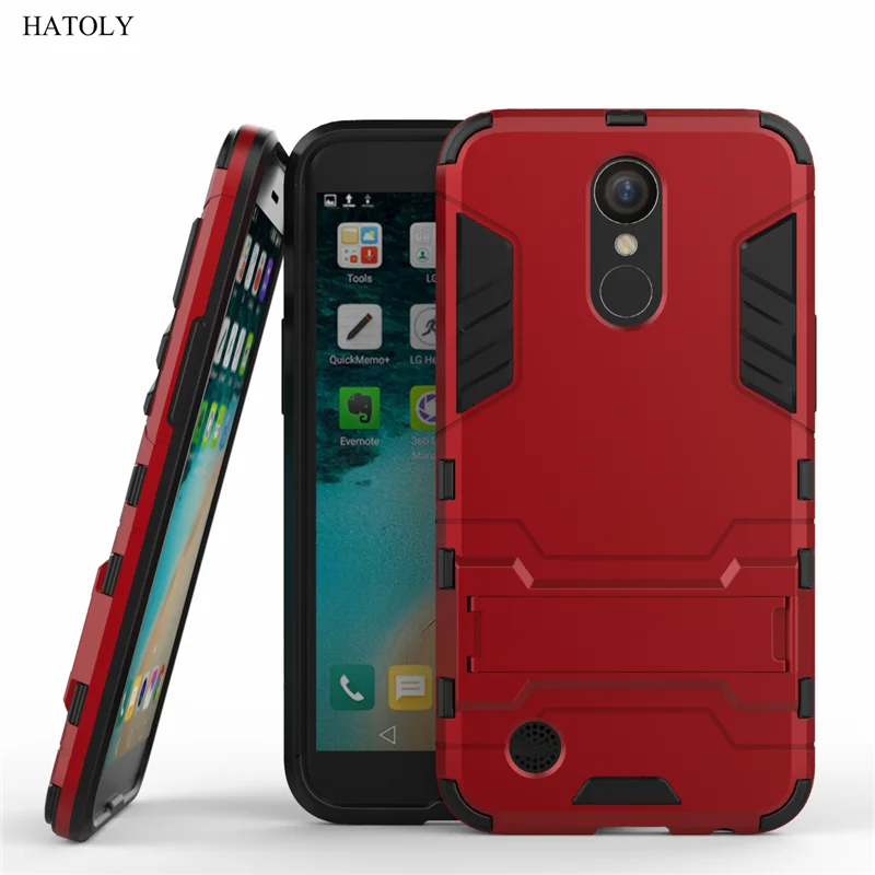 HATOLY For Armor Case LG K10 2017 Shockproof Robot Silicon Rubber Hard Phone Cover Fundas LV5 X400 M250N 5.3" |
