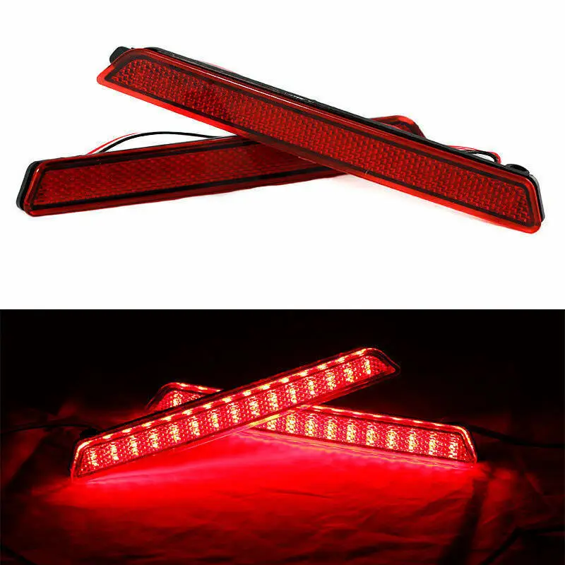 Fuleem 2 шт. автомобиль Красный линзы светодиодный бампер отражатели хвост