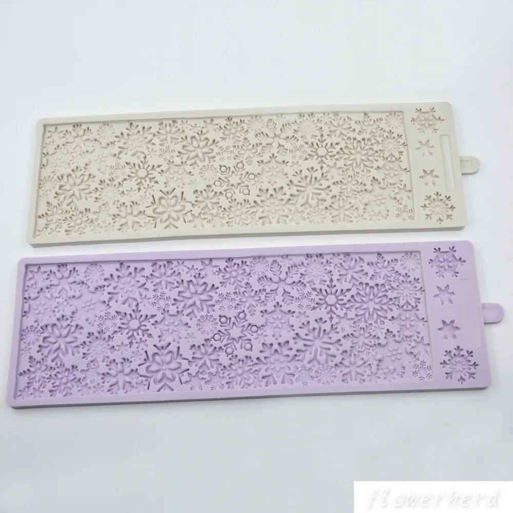 Сахарные снежинки силиконовые формы DIY 3D Рождественский дизайн помадка форма для торта декоративная силиконовая форма шоколадное ремесло Жевательная паста
