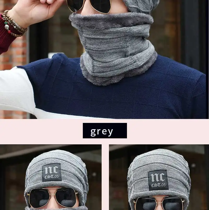 Вязаная шапка теплая зимняя шапка Skullies Beanies шапки бини для мужчин и женщин шерстяной шарф шапки Балаклава маска Gorras Bonnet