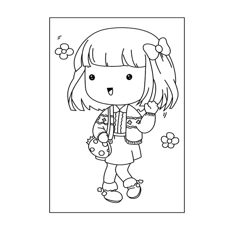 10x6 Cute little girl Transparent Clear Stamps for Scrapbooking DIY Card Making Cutting Crafts Stencil | Дом и сад