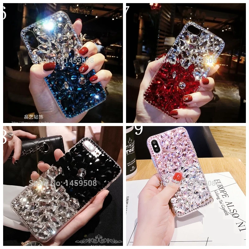 Для Xiaomi mi Max x 2 3 2s A1 5X 6X A2 Lite Red 3s 3X Pro роскошные большие стразы чехол Алмазная крышка