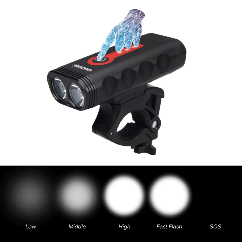 USB перезаряжаемая велосипедная фара XM L2 светодиодная Передняя лампа MTB со