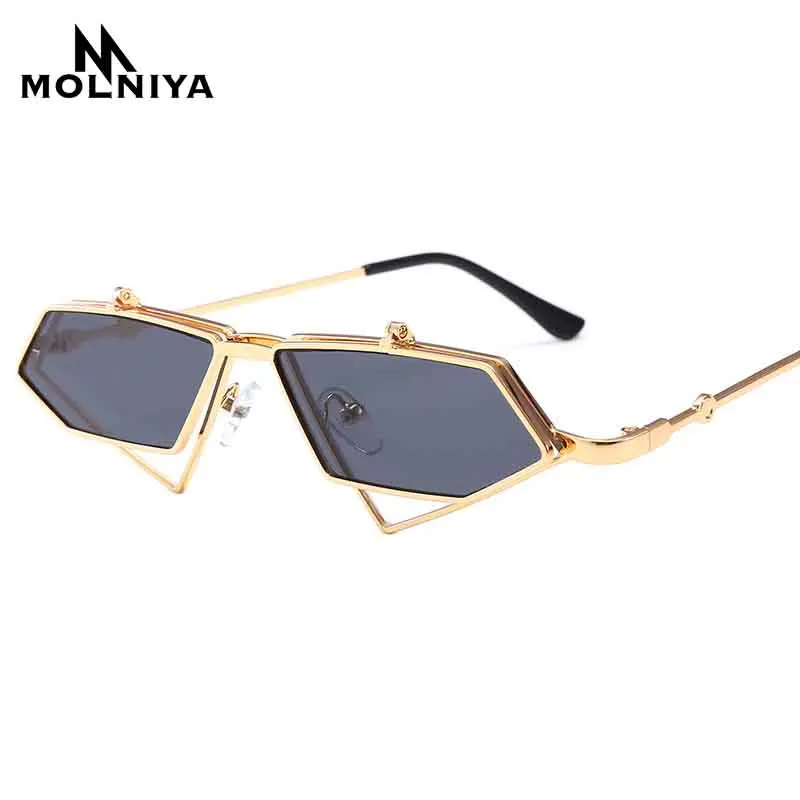 Модные откидные солнцезащитные очки для мужчин и женщин новые нестандартные