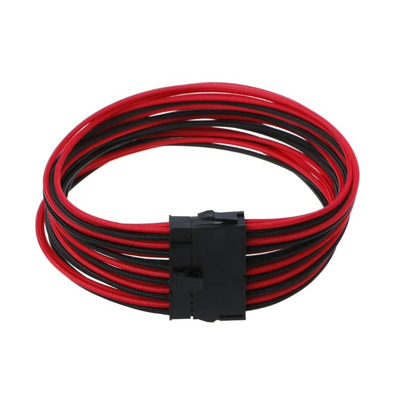 Высококачественный 24 контактный ATX EPS PSU черный и красный удлинитель с одним