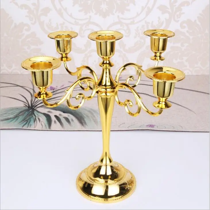 Silver/Gold/Bronze/Black 3-Arms Metal Candle Holders Home Decor Candlestick Wedding Decoration Stand Marriage Candelabra | Дом и сад
