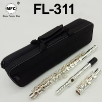 music fancier club intermediate standards flute fl 311 student flutes silver plated 16 17 holes closed open hole with case