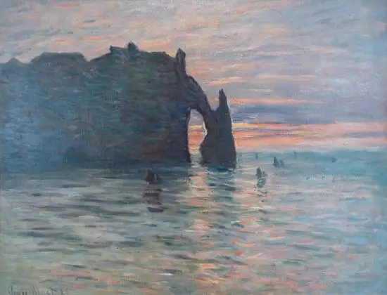 

The Cliff Etretat Sunset Claude Famous Oil Paintings Reproduction Artwork Classic Seascape Sea Beach Pictures on Canvas Wall Art