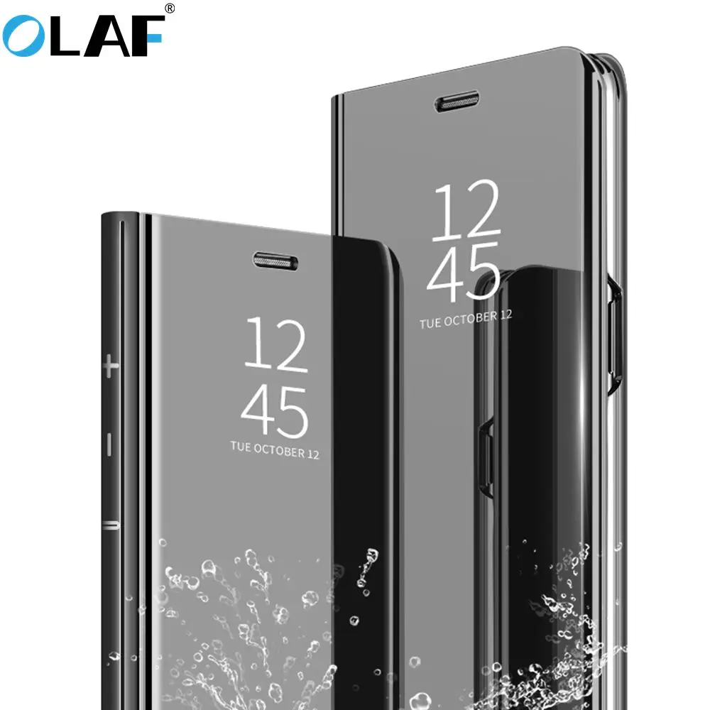 Роскошный чехол Olaf для iPhone 8, 7, 6, 6 S Plus, ультратонкий зеркальный смарт-чехол для iPhone 8, iPhone 7, чехол для телефона, держатель для iPhone X