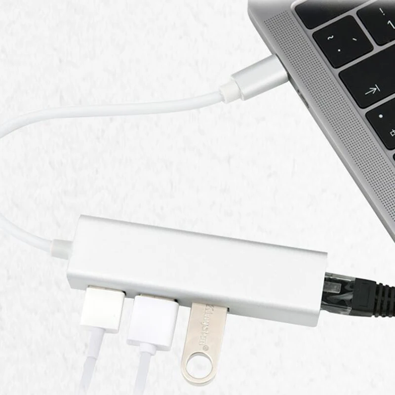 Baolyda USB C концентратор к Gigabit Ethernet 3 0 адаптер для Thunderbolt MacBook/MacBook Pro Dell XPS 13 спектр и
