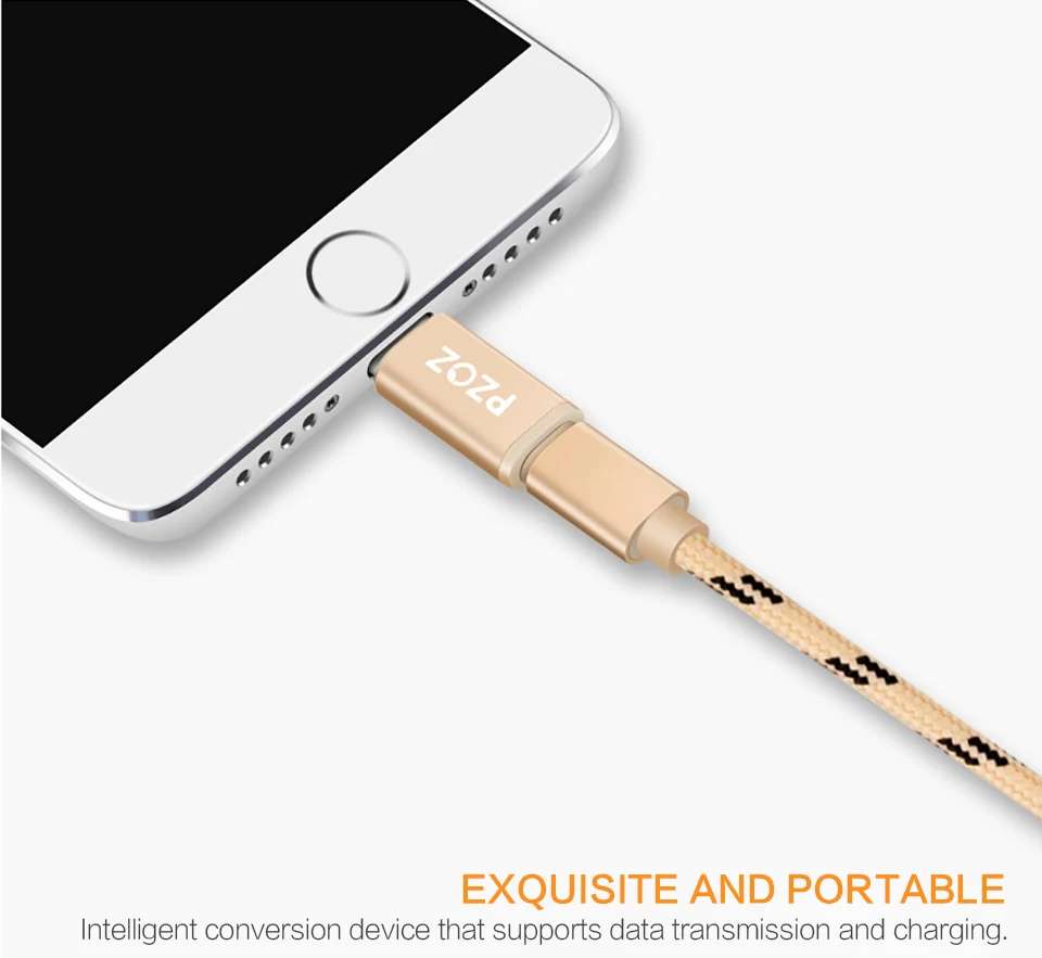 PZOZ type C адаптер для Micro USB для samsung кабель конвертер зарядки данных для iPhone X 8 7 6 xiaomi redmi 4x5 plus type-c OTG