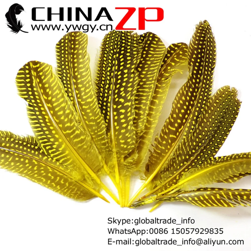 CHINAZP Factory www.ywgy.cn Длина 15-20 см 200 шт./лот горошек окрашенные ярко-желтые перья для