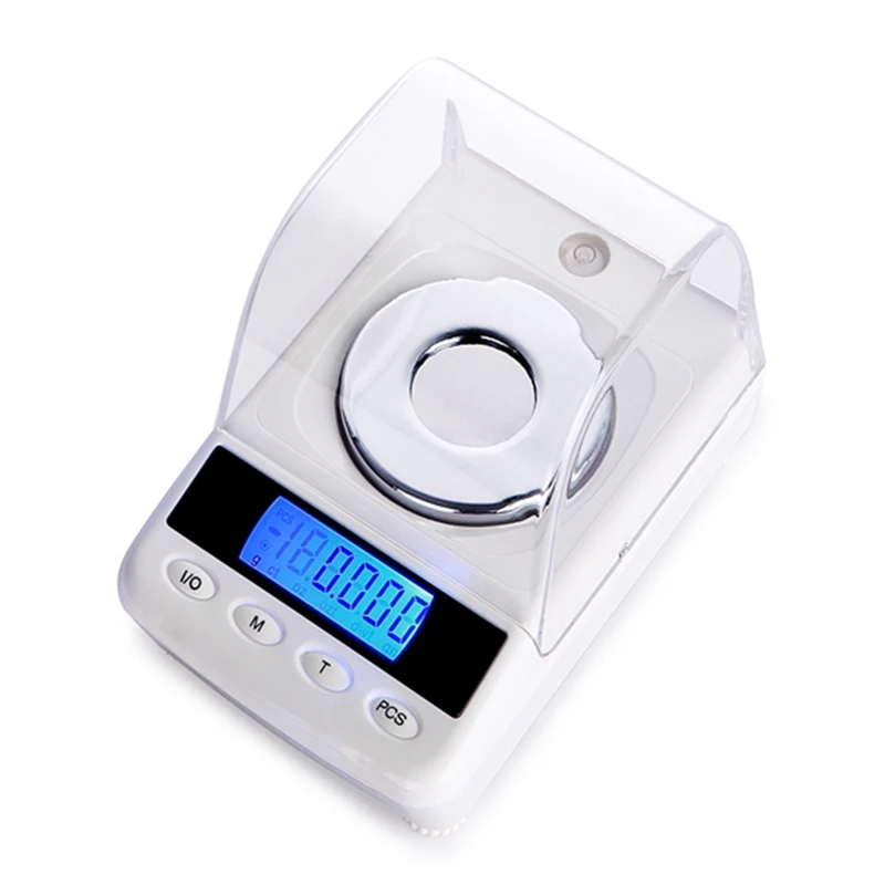 Digital Jóias Escalas 100g de Alta Precisão Lcd Miligrama Contagem Escala Diamante Gem Carat Laboratório Peso Equilíbrio 50g 0.001g Balanças de pesagem